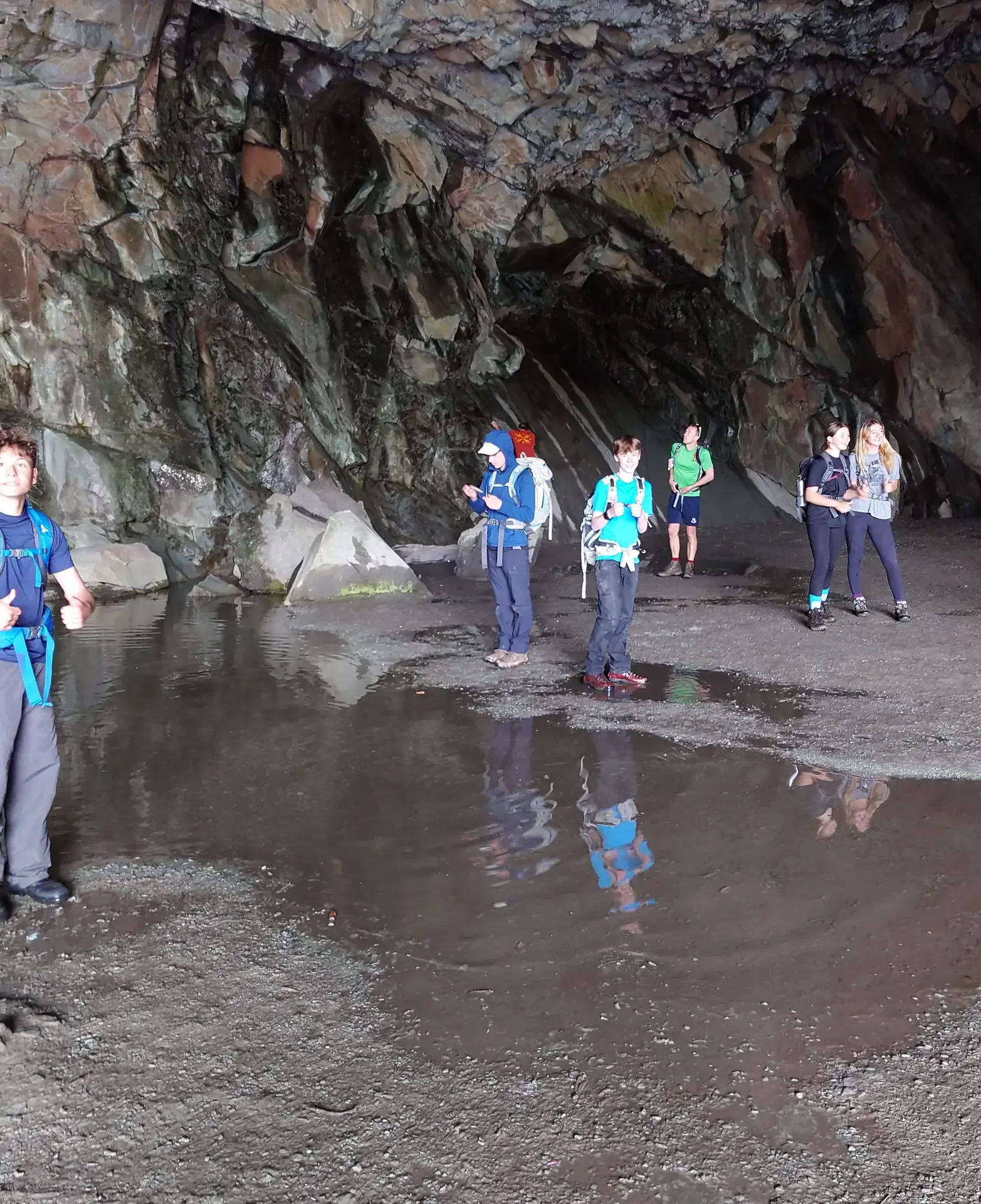 Kids in cave