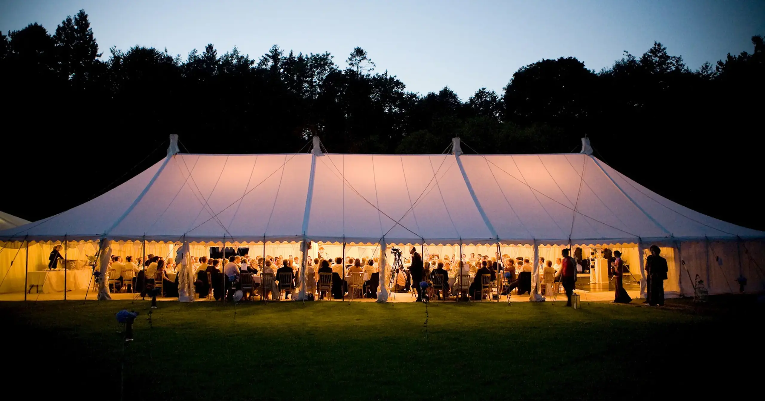 Marquee at event at Monkton School
