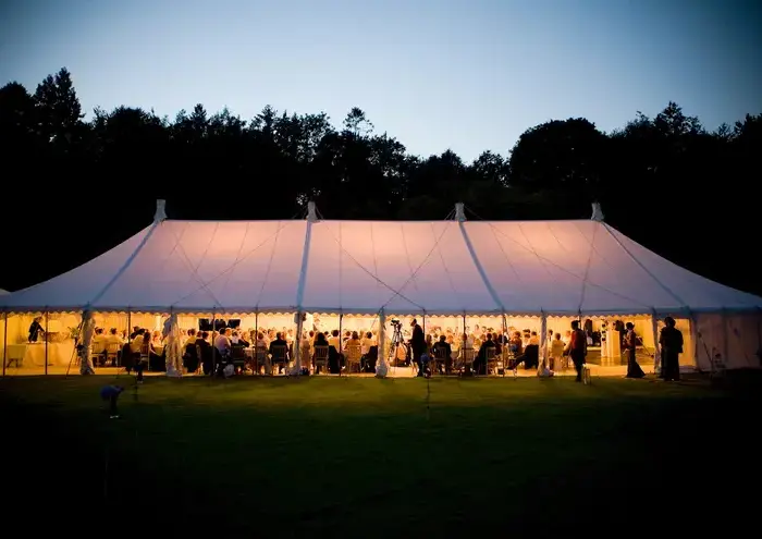 Marquee at event at Monkton School