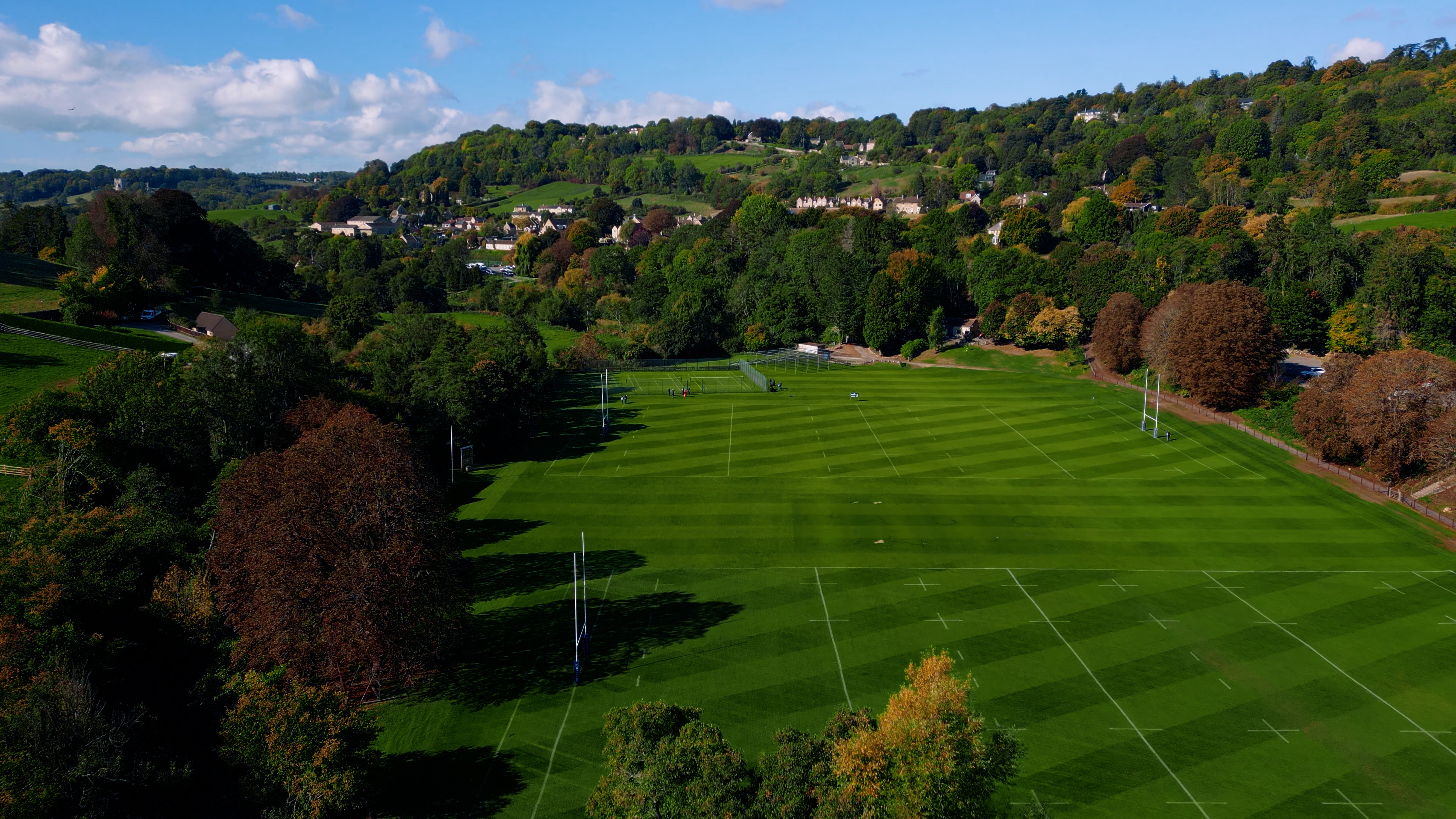 sports pitches in the sun