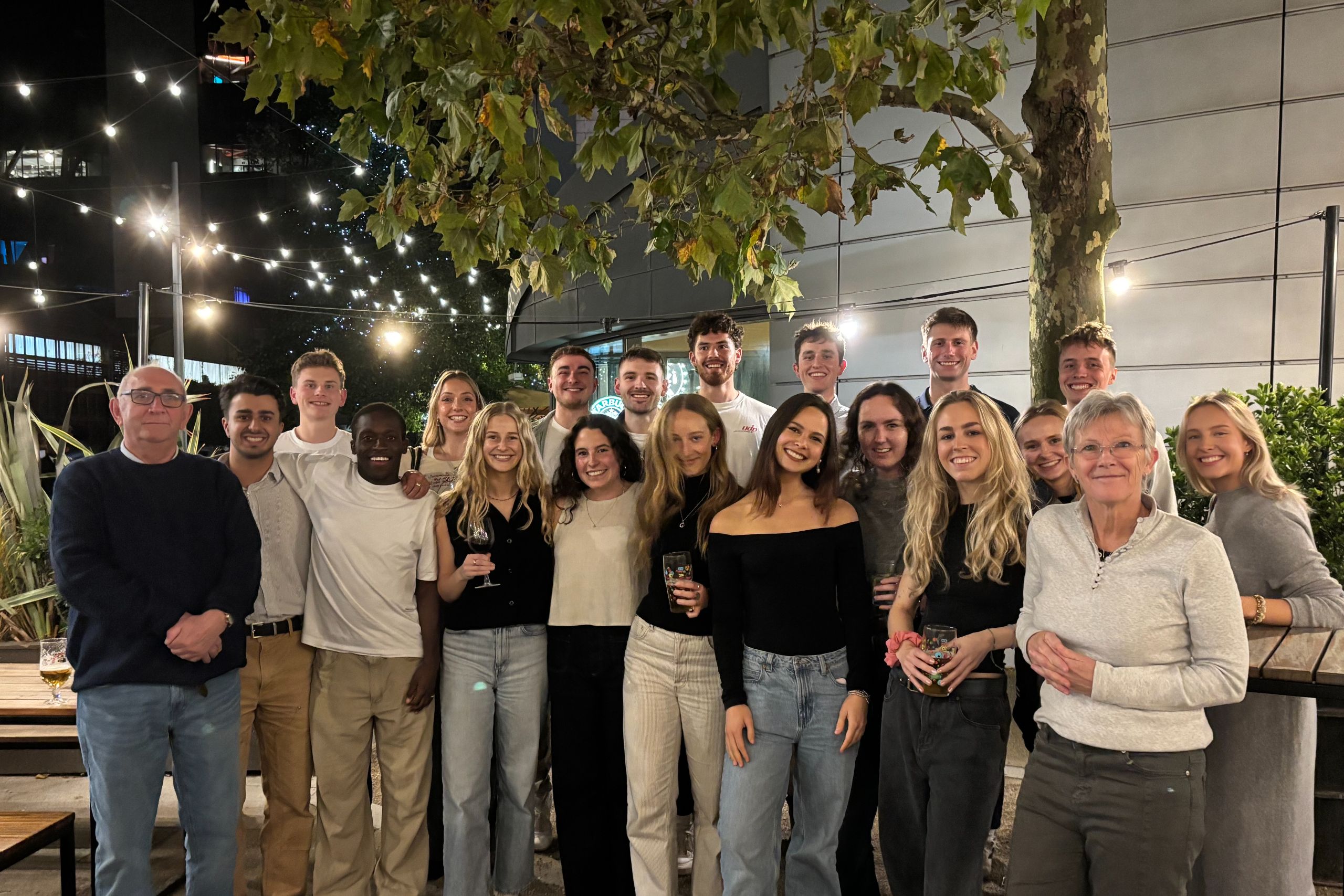 reunion drinks at a bar