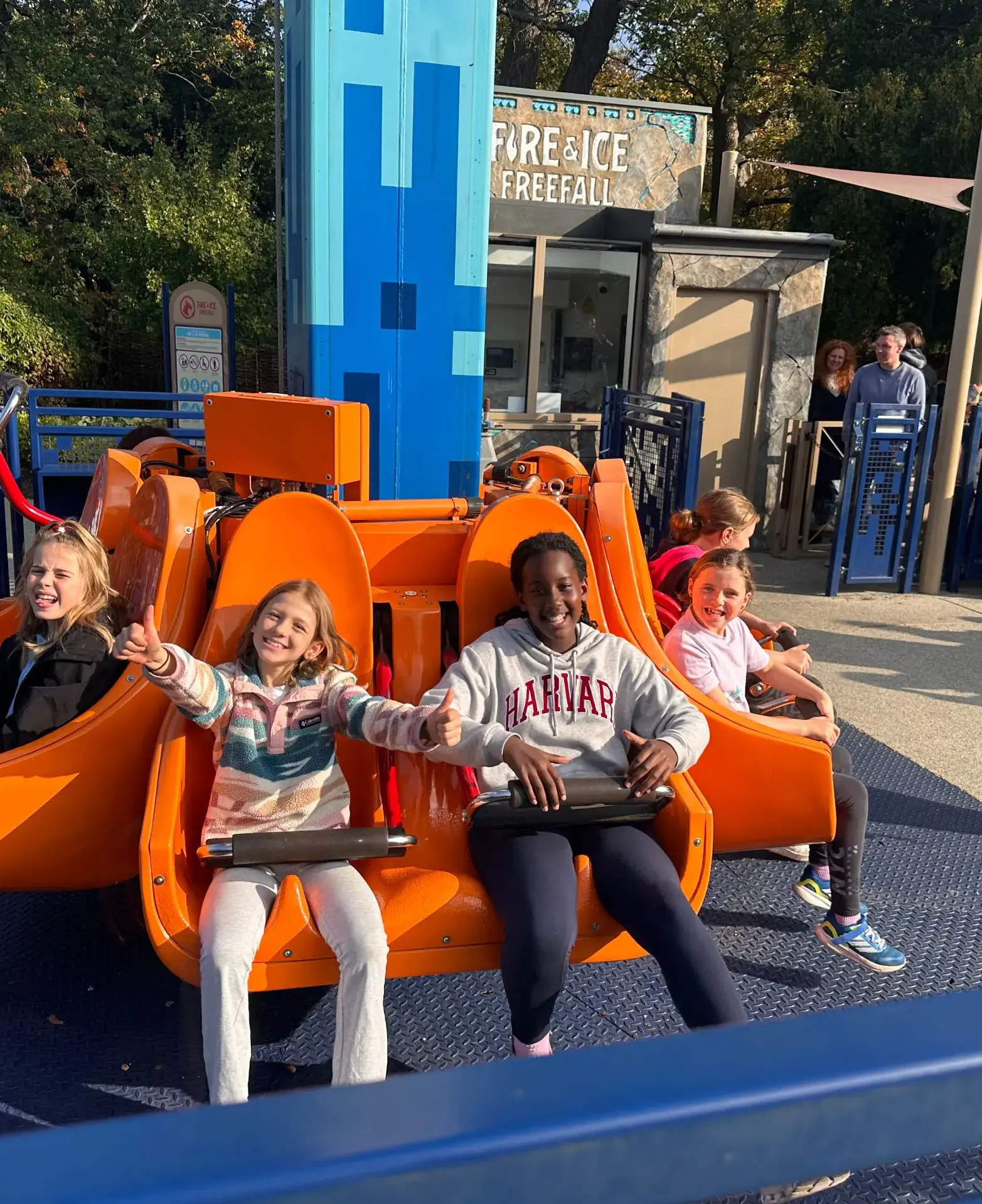 Girls on ride at Legoland
