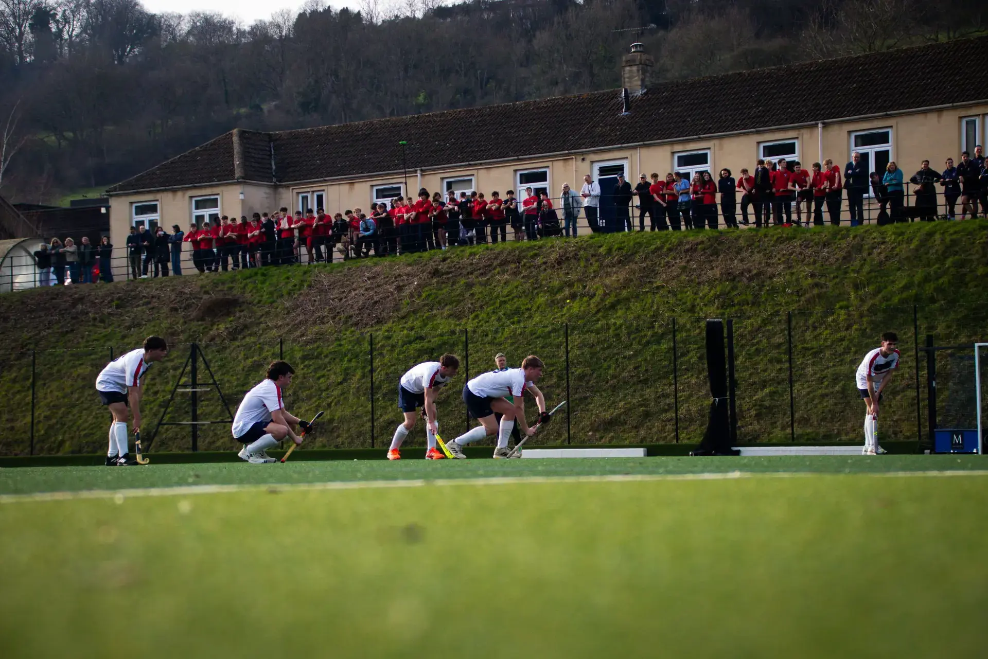 Monkton School students playing hockey