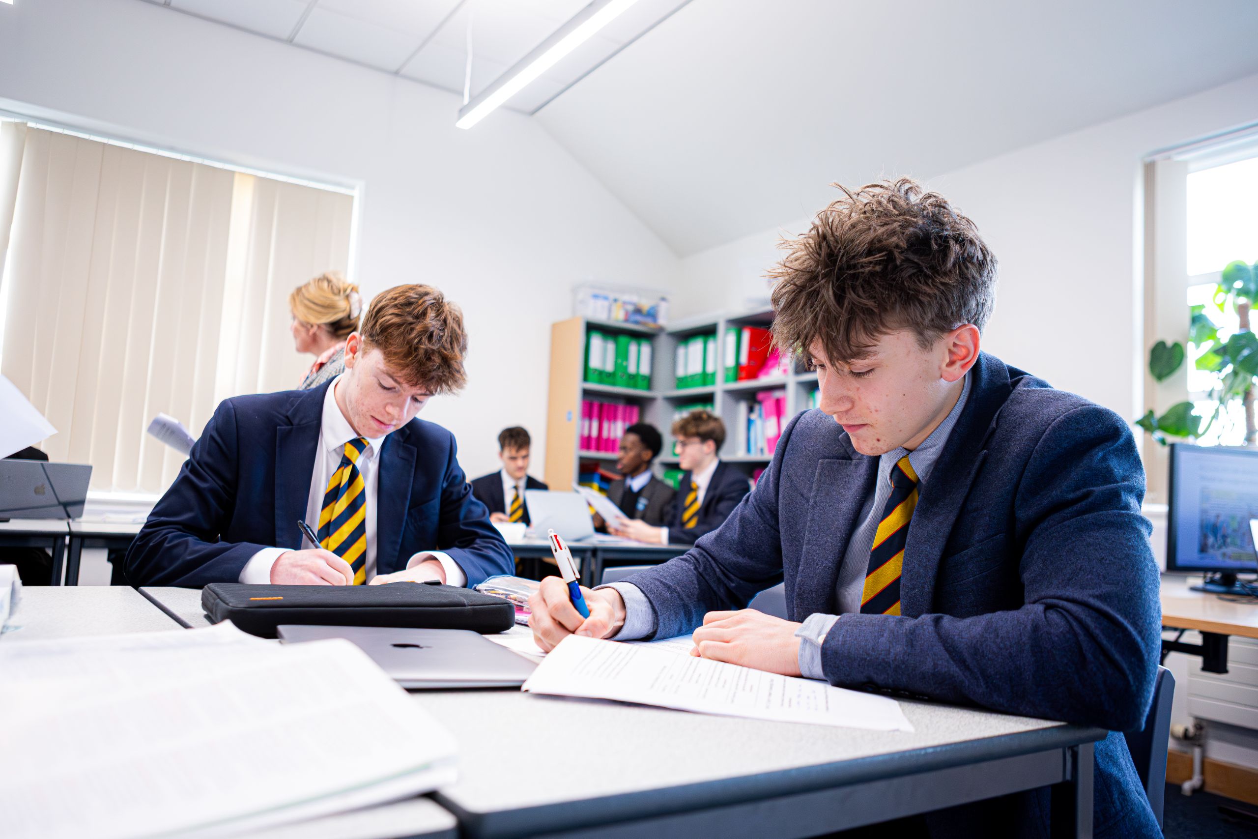 boys studying in a lesson