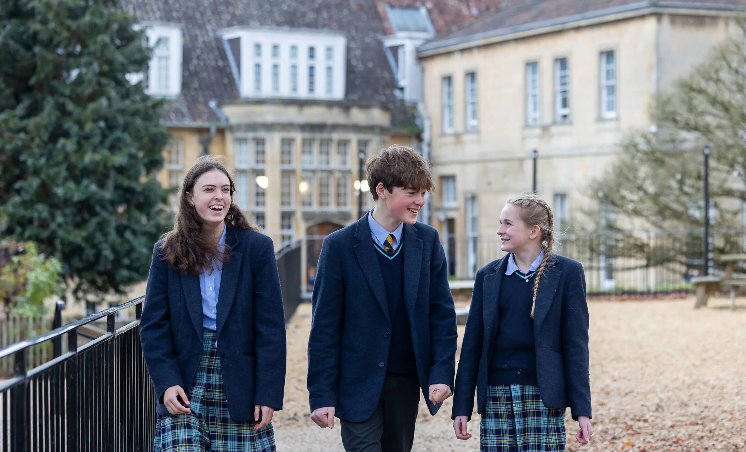 pupils walking through campus