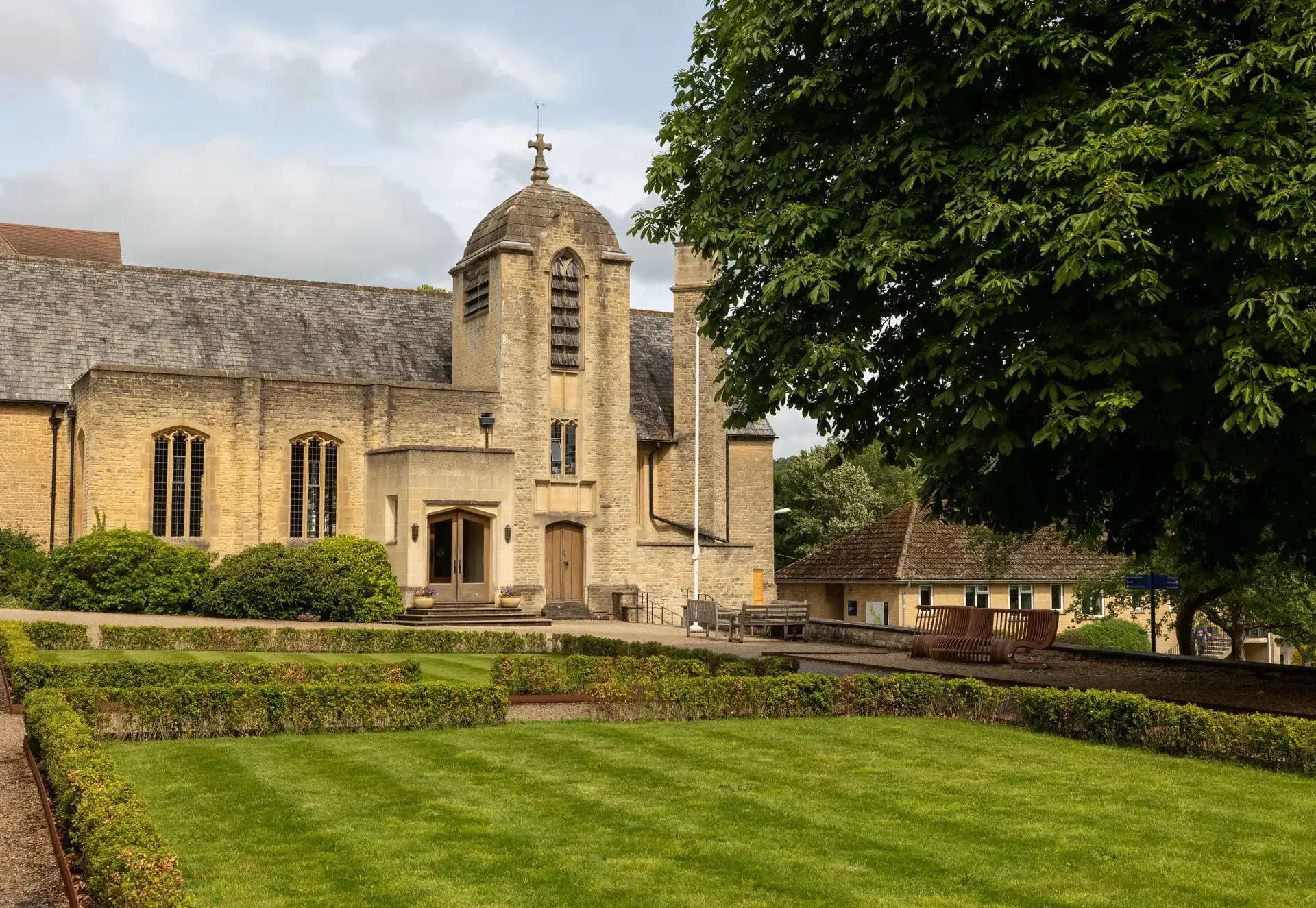 Outside chapel