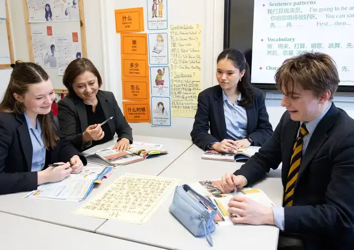 Monkton School senior students in a lesson.